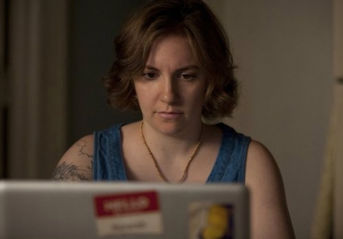 lena-dunham-as-hannah-writing-computer-girls-book-deal