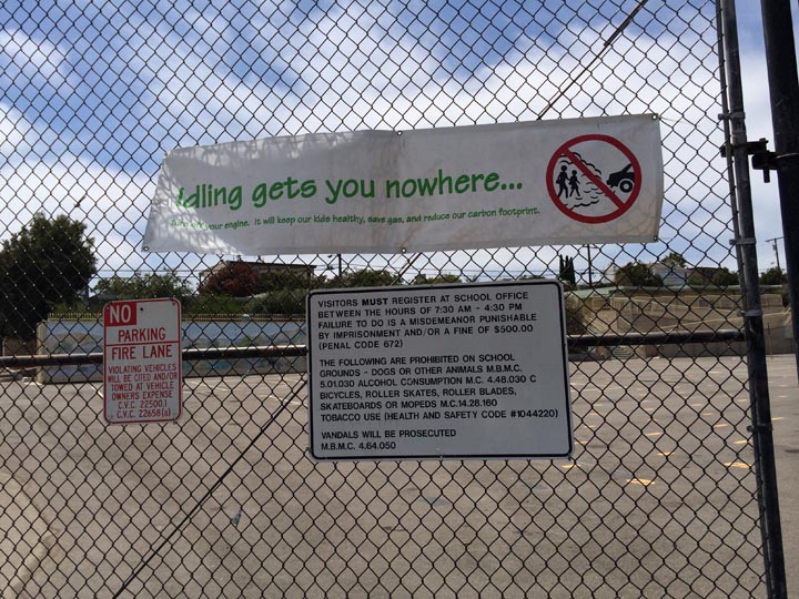 Idling gets you nowhere sign in Manhattan Beach 