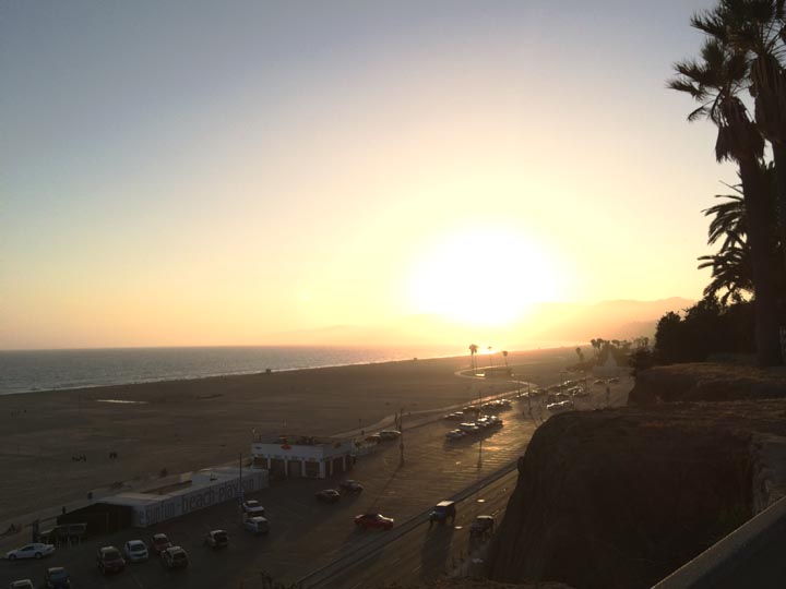 Santa Monica sunset,  so welcoming
