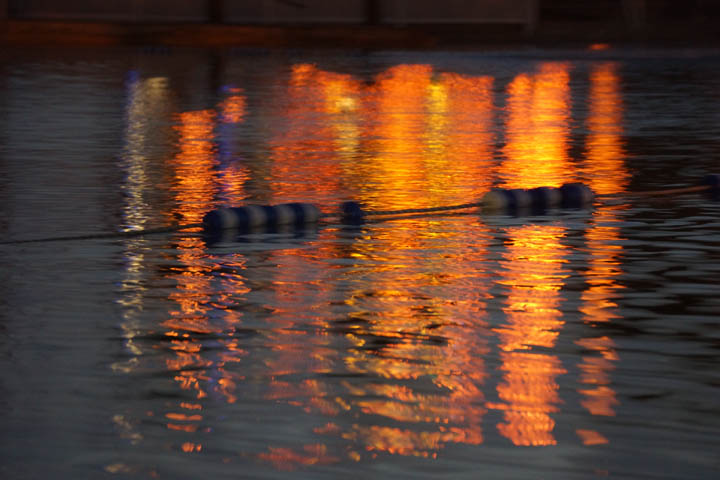Seaside Lagoon at night