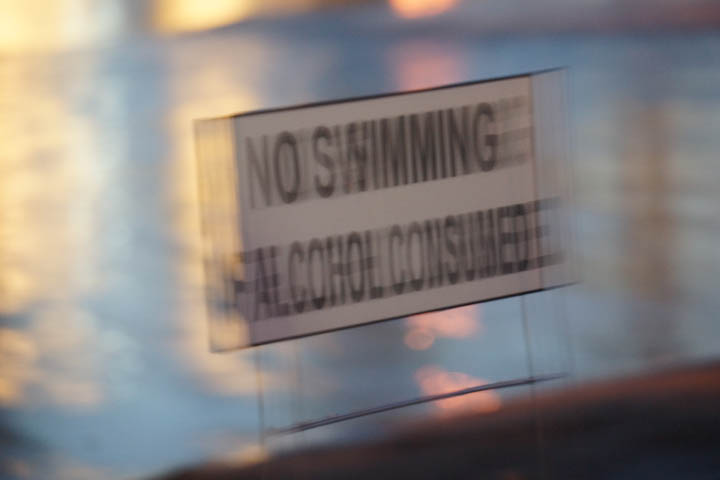 No swimming if alcohol consumed at Seaside Lagoon in Redondo Beach